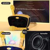 1 x RAW Customer Returns RUBEHOOW Karaoke Machine with 2 Wireless Microphones and Disco Colorful Light Effect, Suitable for Family Gatherings, Birthday Parties, Holiday Celebrations and Singing Practice - RRP €80.66