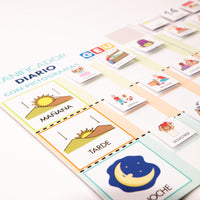 1 x RAW Customer Returns Daily Visual Planner with Autism Pictograms in Spanish Daily Routines Kit for Children. Daily Organizer with 180 Letters and adhesive Velcro. GEU Publishing - RRP €18.0