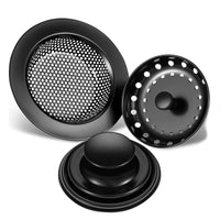 1 x RAW Customer Returns 3Pcs Kitchen Sink Stopper Strainer, Stainless Steel Sink Strainer Basket Sink Filter Sink Plug Set, Universal Anti-Clogging Sink Disposal Stopper Sink Strainer for Kitchen Sink Black  - RRP €13.49