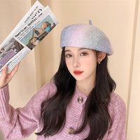 1 x Brand New WANYIG Women s Beret Hat Classic French Beret Basque Cap Vintage Knit Warm Wool Painter Hat for Autumn Winter Black  - RRP €22.8