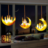 1 x Brand New Sunshine smile Ramadan decorative fairy light, Islam Mubarak decoration crescent moon night light, Ramadan Mubarak hanging light, Ramadan Muslim LED lights, decoration light - RRP €19.2