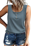 1 x Brand New NEYOUQE Top Women Summer U-Neck Sleeveless Tunic Women Summer Solid Color Tank Top Tops Women Summer Outfits Women Blue XL 48-50 - RRP €27.6