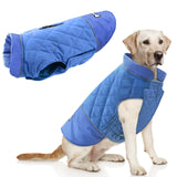 2 x Brand New Idepet Windproof Dog Coat Winter Warm Jacket,Anti-Snowsuit Dog Clothes for Small Medium Dogs with Harness Hole Blue Pink Gray - RRP €51.62