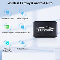 1 x RAW Customer Returns 2023 ESLYYDS 4-in-1 Adapter Wireless CarPlay Android Auto Mirrorlink, Suitable for Cars with Wired CarPlay Android Auto, Bluetooth, Plug and Play Fast Connection Model Year 2017-2023  - RRP €108.19