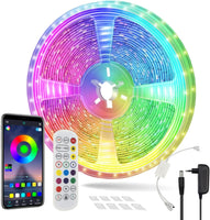 1 x RAW Customer Returns Aitesuo LED Strip 7.5m, Bluetooth RGB LED Strip with App Control and Remote Control, Sync with Music, Dimmable, LED Tape Self-Adhesive, Color Changing Fairy Lights for Party, Home, Bedroom Decoration - RRP €18.14