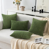 1 x RAW Customer Returns MIULEE Set of 2 Cushion Covers Corduroy Cushion Cover Decorative Pillowcase Throw Pillow Sofa Cushion Corduroy Cushion Cover Decorative Throw Pillow Covers Cushion for Sofa Armchair Home Bedroom 50 x 50 cm  Green - RRP €34.99