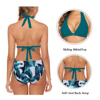 1 x RAW Customer Returns Aidotop Women s Bikini Set Triangle Swimsuit Beach Ties Two-Piece Swimwear Bikini Bottoms Dark Green,L - RRP €33.99