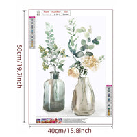 8 x Brand New lxmydm Diamond Painting Set Vase Adult DIY 5D Diamond Painting with Accessories, Picture Colorful Bouquet Full Diamond Arts Craft Diamond Painting Home Decoration 30 x 40 cm - RRP €48.16