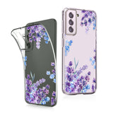 1 x RAW Customer Returns Ciciber Samsung Galaxy S23 case, thin transparent TPU silicone scratch-free mobile phone case for Samsung S23, clear cover with flower motif protects against shocks case purple lavender - RRP €13.1