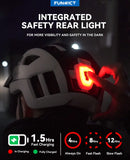 1 x RAW Customer Returns FUNWICT Bicycle helmet with visor for men and women, lightweight bicycle helmet with magnetic glasses and USB charging LED light, stylish mountain bike helmet M 54-58 cm, black  - RRP €50.99