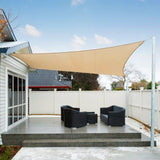 1 x RAW Customer Returns AXT SHADE Rectangular Waterproof Shade Sail Awning 3x4m UV Ray Protection for Outdoor Terrace Patio Garden-Sand - RRP €44.99