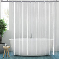 1 x RAW Customer Returns YISURE shower curtain transparent with magnet, PEVA shower curtain 200x240 transparent clear EXTRA LENGTH waterproof, width 200 x height 240cm - RRP €20.16