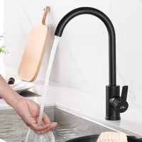 1 x RAW Customer Returns Auralum Kitchen Faucet Black High Pressure, Kitchen Faucet with High Spout Removable Aerator, Kitchen Faucet 360 Rotatable, Kitchen Sink Faucet with 2 G3 8 Connections - RRP €29.5