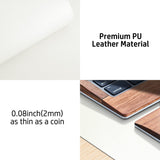 1 x RAW Customer Returns Aothia Desk Pad, PU Leather Desk Mat, Mouse Pad, Non-Slip Desk Protector, Waterproof Desk Writing Pad for Office and Home 122x43cm, White  - RRP €30.84