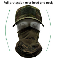 1 x RAW Customer Returns ehsbuy Military Camo Hat Airsoft Baseball Cap Neck Warmer Camouflage Visor Cap Army Flag Tactical for Hunting Paintball Shooting - RRP €20.16