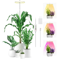 1 x RAW Customer Returns YUYMIKA 72 LED full spectrum UV plant lamp, time remote control, Euro plug, dimmable brightness 3 light modes, 150 cm height adjustable plant light for large plants bonsai palm flowers 1 piece  - RRP €28.0