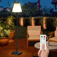 1 x RAW Customer Returns Postlucky Solar Floor Lamp Outdoor Floor Lamp with Light Sensor Dimmable Warm White and RGB Battery Floor Lamp Wireless 2-in-1 Rechargeable LED Floor Lamp Outdoor Waterproof for Outdoor Garden Terraces Square  - RRP €79.99