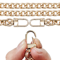 1 x Brand New 20cm metal bag chain, 4 pieces bag strap golden carabiner, replacement bag chain DIY carrying strap for shoulder bag - RRP €30.0