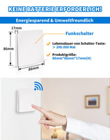 1 x RAW Customer Returns NETONDA wireless light switch without battery 2 switches with receiver Battery-free wireless wall switch 1 button, wireless switch set no wiring required, 2 wireless switches for lamp - RRP €24.98