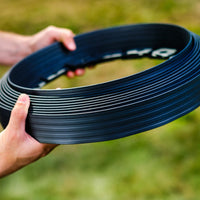 1 x RAW Customer Returns Flexible plastic lawn edging 20 m, black with 60 ground anchors - Height 50 mm - Invisible lawn edging made of recycled plastic - Easy to process - RRP €51.44