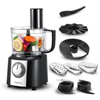 1 x RAW Customer Returns TopStrong food processor, 800W food processor chopper, 2L food processor, multi-chopper, compact food processor including 3 cutting discs, chopper, kneading machine, whisk, egg beater - RRP €59.99