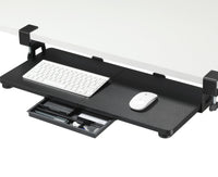 1 x RAW Customer Returns ETHU Keyboard Tray, 68x30cm Under Desk Keyboard Tray with C-Clamp Mount, Computer Keyboard Stand, Ergonomic Keyboard Tray for Typing, Home and Office - RRP €53.5