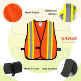 26 x Brand New KAYGO Pack of 5 children s safety vests for children 6-9 years, high visibility silver stripes, reflective, unisex children s high-visibility vest for school, bicycle, sports 2XS, 6-9 years  - RRP €499.2