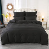 8 x Brand New Homaxy Bed Linen 135x200cm Black Soft Microfiber Bedding Sets -1 Duvet Cover with Zipper 1 Pillowcases - RRP €145.12