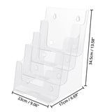 1 x RAW Customer Returns Kurtzy A4 Clear Plastic Wall Brochure Holder - Four Tier Portrait Wall or Desk Brochure Holder - For Brochures, Postcards, Flyers, Menus Brochures - RRP €48.5