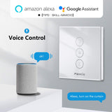 1 x RAW Customer Returns  Switchable LED Smart roller shutter timer, Maxcio WiFi blinds curtain switch, compatible with Alexa and Google Home, APP remote control and timing function, touch switch - RRP €93.99