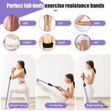 1 x RAW Customer Returns Resistance Bands Resistance Bands Set, 5 Fitness Bands Expander Tube Bands, Fitness Band with Large Handle Ankle Strap Door Anchor Attachment Carry Bag, Ideal for Pilates Strength Training Physiotherapy - RRP €30.1