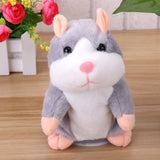 1 x RAW Customer Returns Toymytoy Talking Plush Toy Hamster Repeat What You Say Electronic Toy for Babies and Children Light Grey  - RRP €16.69