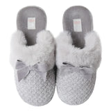 8 x Brand New JOMIX Women s Winter Slippers Comfortable Orthopedic Bow Slippers Soft Warm Velvet Sole MD6005 Grey, 39  - RRP €88.72