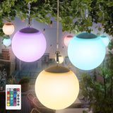 1 x RAW Customer Returns Solar hanging lamp LED solar hanging lamp with remote control solar lamps for outdoors RGB dimmable ball solar hanging lamps outdoor IP44 solar light for yard terrace balcony camping garden pavilion - RRP €39.99