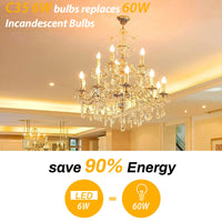 2 x RAW Customer Returns BRIMAX 6W LED light bulb warm white 2700K E14 candles dimmable 6W 60W C35 LED lamp 580lm AC220-240V Glass LED replacement bulbs E14 for home, patio and outdoor lighting, pack of 5 - RRP €36.28