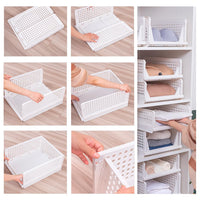 1 x RAW Customer Returns Paide P Stackable Closet Organizer. Pack of 4 Clothing Storage Boxes. Foldable plastic drawers. Organizer Boxes Save Space. S-43x33x14  - RRP €43.99