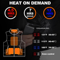 1 x RAW Customer Returns GAROERFAR Men s Heated Vest with 12000mAh Battery Included, Men s Heated Jacket with 6 Heating Zones, Electric Heated Vest Ideal for Camping, Hunting and Motorcycles, XL - RRP €74.99