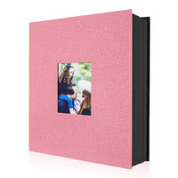 1 x RAW Customer Returns Lanpn Photo Album 10x15 400, Linen Insert Album for Portrait Format Photos Pictures Pink - RRP €23.34