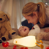 1 x RAW Customer Returns Attivolife Duck Night Light, Cute Nursery Silicone Animal Lamp, Rechargeable Timer, Bedroom Decoration, LED Touch Birthday Gift for Baby Girls Boys Kids - RRP €18.99