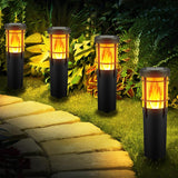 1 x RAW Customer Returns Ainostone Solar Torches 4 Pack Solar Garden Torches RGBW Solar Lamps with Realistic Flickering IP65 Waterproof Solar Lights Color Changing 2 Lighting Modes for Outdoor Garden Lawn Patio Balcony Path - RRP €39.99