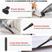 1 x RAW Customer Returns URAQT Powerful Handheld Vacuum Cleaner, 120w Fast Charging Cordless Handheld Vacuum Cleaner, USB 2200mah Wet and Dry Car Vacuum Cleaner with Washable Filter, Cordless Vacuum Cleaner for Car, Office, Home - RRP €26.99