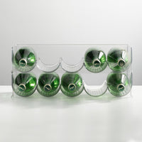 1 x RAW Customer Returns mDesign bottle holder for refrigerator - stackable wine rack for 5 bottles - drinks storage in refrigerator kitchen cupboard - transparent - RRP €26.86