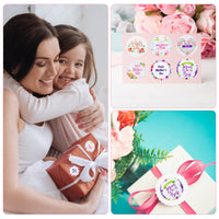 6 x Brand New 500pcs Happy Mother s Day Stickers 2.5cm Round Sealing Stickers for Crafts, Cards, Gift Wrapping, Scrapbooking, Envelope, Crafting, 6 Designs Pattern A  - RRP €122.4