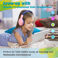 1 x RAW Customer Returns SIMOLIO Bluetooth Kids Headphones with Limited Volume, Child-Safe Headphones with Share Port, Wireless Headphones for Kids, Bluetooth Kids Headsets for Girls -Pink - RRP €29.24