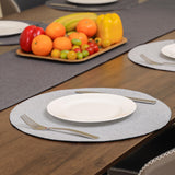 1 x RAW Customer Returns Banchif Set of 6 Linen Placemats Round Placemats Double-Sided Non-Slippery Washable Placemats Breakfast Placemats Faux Linen Placemat Diameter 38 cm  - RRP €24.19