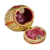 1 x RAW Customer Returns danila-souvenirs Faberg style egg jewelry box with imperial crown 12 cm red - RRP €67.95