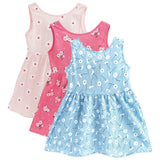 1 x RAW Customer Returns amropi Daisy 3 Pack Dresses for Baby Girls Cotton Ruffle Sleeve Dress Kids LRB,2-3 Years - RRP €27.28