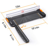 1 x RAW Customer Returns WORKLION Paper Cutter A4 Paper, Craft Cutting Machine with Safety Blade for Cutting Gift Cards, Vouchers, Labels, Cardboard, Photos, 30.5 cm, Black - RRP €12.99