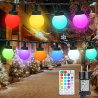 1 x RAW Customer Returns Joomer ball fairy lights outdoor colorful 30 LED, 6M RGB globe fairy lights outdoor power with remote control, timer and dimmable, G35 light bulbs color changing lights for indoor Christmas garden party decoration - RRP €29.5