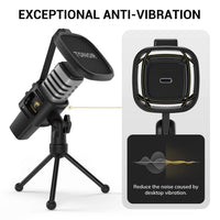 1 x RAW Customer Returns TONOR Cardioid USB Microphone for PC Computers, Microphone with Tripod Stand, Pop Filter, Gaming Support, Streaming, Podcasts, Youtube, Voiceover, Skype, Twitch, Discord, Model TC30 - RRP €34.26